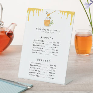 Modern Organic Honey Farm Pedestal Sign