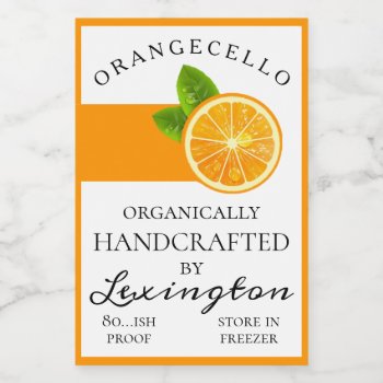 Modern Organic Orangecello Small Bottle Label | by hungaricanprincess at Zazzle
