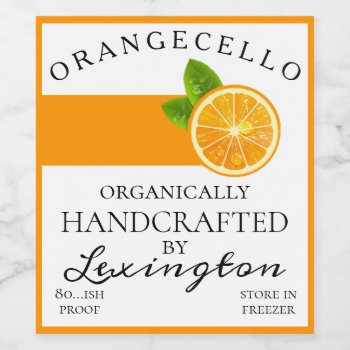 Modern Organic Orangecello Tall Bottle Label | by hungaricanprincess at Zazzle