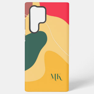 Modern organic shapes composition background samsung galaxy s22 ultra case