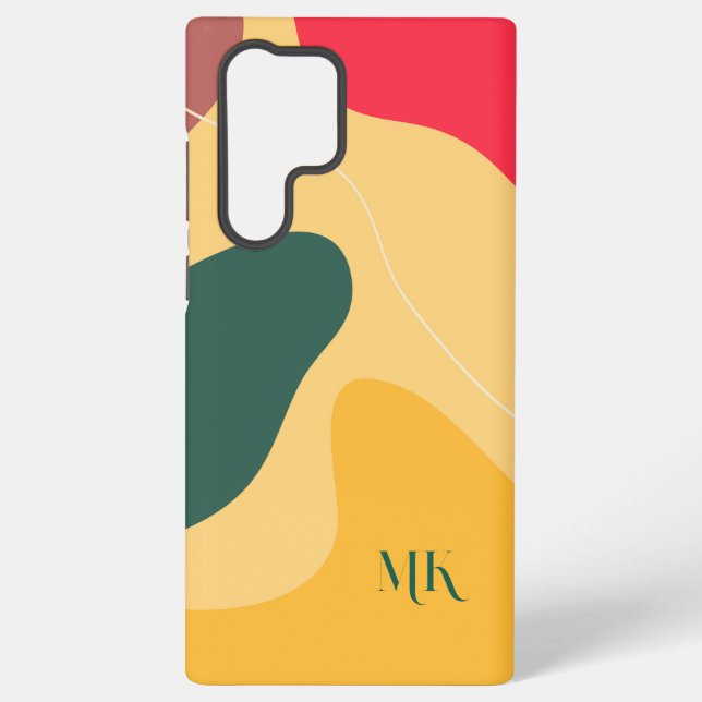 Modern organic shapes composition background samsung galaxy case (Back)