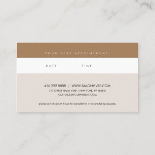 Modern Organic Shapes Salon Appointment Card