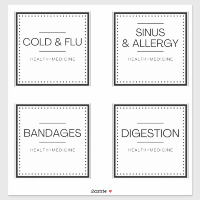 Modern Organization Labels for Bath (Sheet)