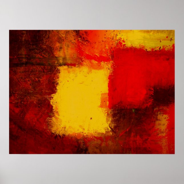 Modern Oriental Abstract Artwork Poster Print (Front)