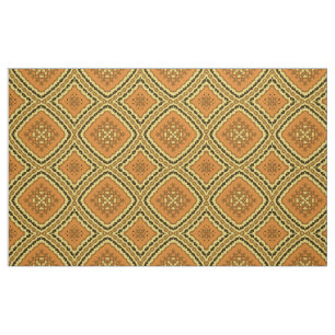 Modern Oriental Boho Mosaic Geometric Pattern Fabric