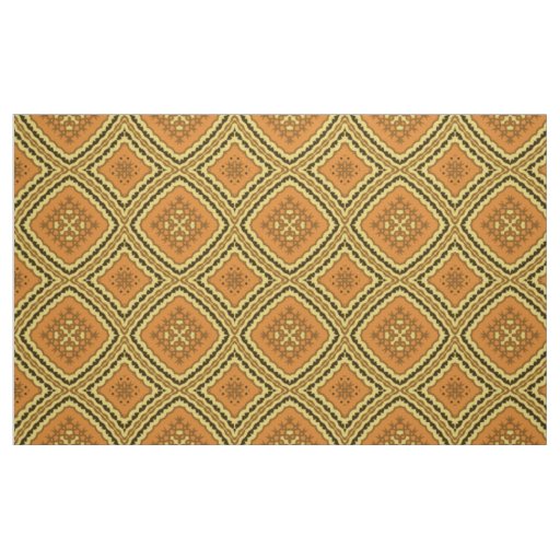 Modern Oriental Boho Mosaic Geometric Pattern Fabric