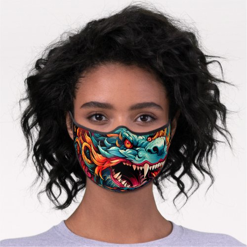 Modern Oriental Dragon Majesty Premium Face Mask