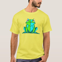 Modern Origami Geometric Frog Graphic T-Shirt