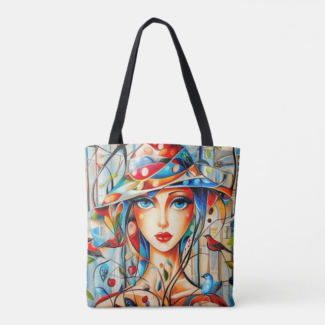 Modern Original Unique Trendy Cool Fantasy Woman Tote Bag (Back)