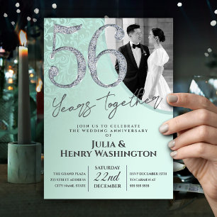 Modern Ornate 56th Wedding Anniversary Invitation