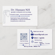 Modern Orthopedic Doctor Business Card