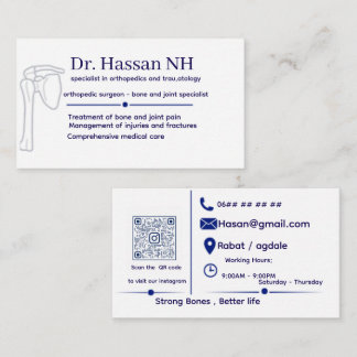 Modern Orthopedic Doctor Business Card