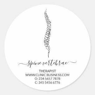 Modern orthopedic doctor classic round sticker