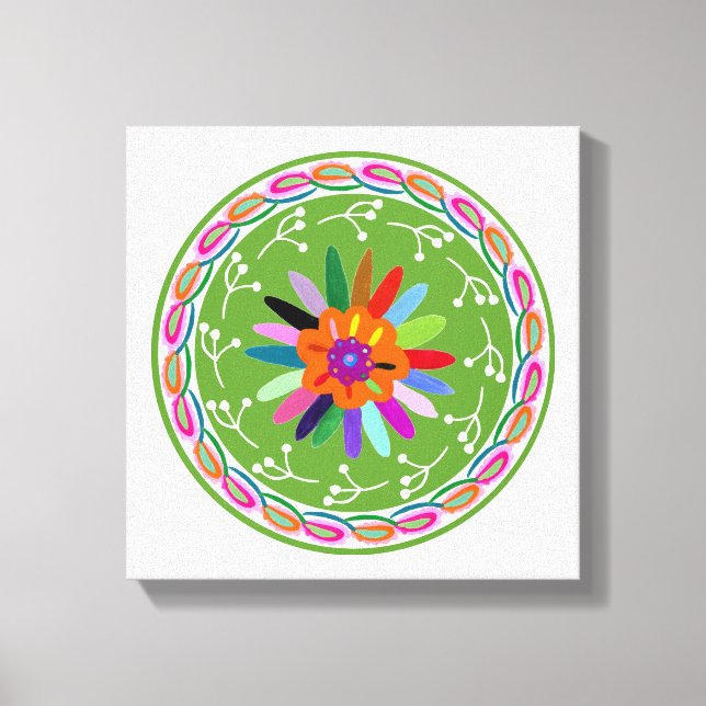 Modern Otomi Design Canvas Print (Front)