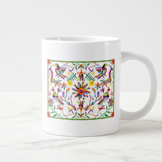 Modern Otomi Design II Giant Coffee Mug (Right)