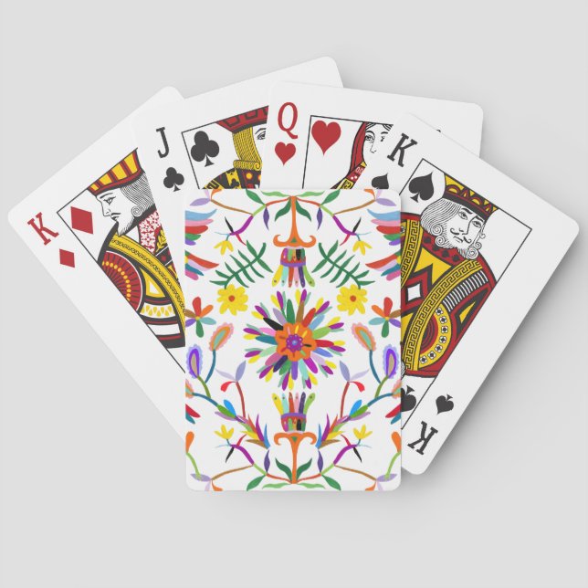 Modern Otomi Design II Poker Cards (Back)