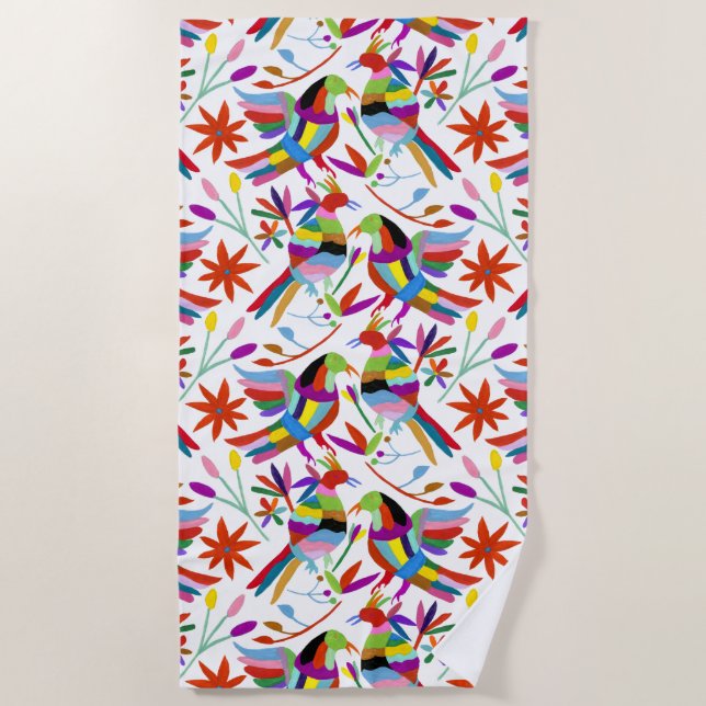 Modern Otomi Design III Beach Towel (Front)