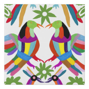 Modern Otomi Design III Faux Canvas Print