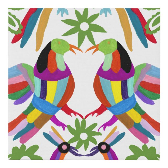 Modern Otomi Design III Faux Canvas Print (Front)