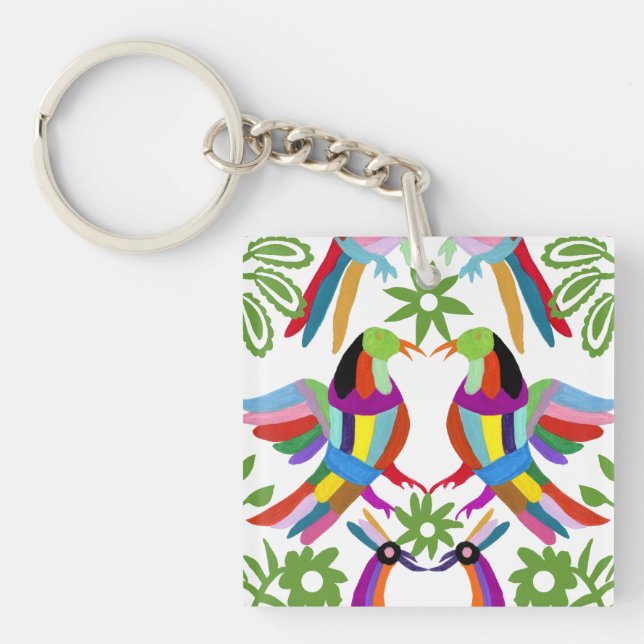 Modern Otomi Design III Keychain (Front)