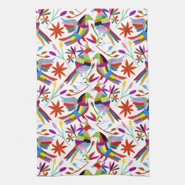 Modern Otomi Design III Kitchen Towel (Vertical)