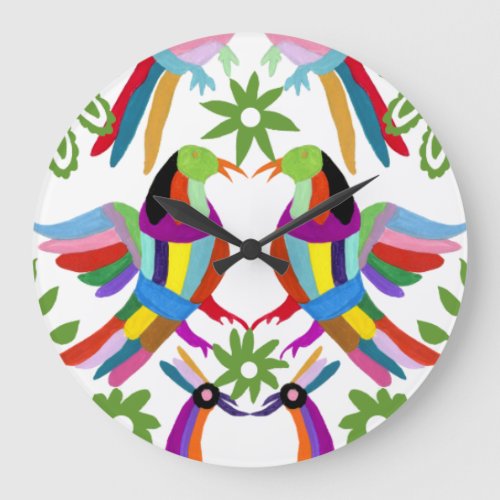 Modern Otomi Design III Large Clock