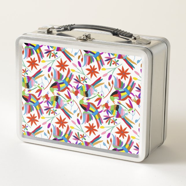 Modern Otomi Design III Metal Lunch Box (Front)