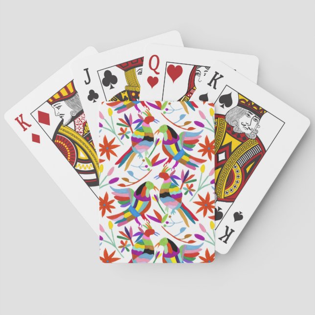 Modern Otomi Design III Poker Cards (Back)