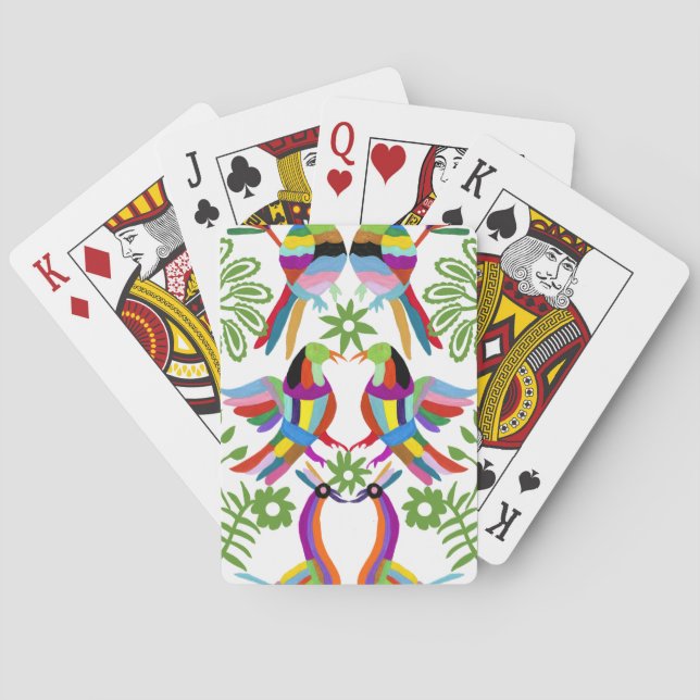 Modern Otomi Design III Poker Cards (Back)