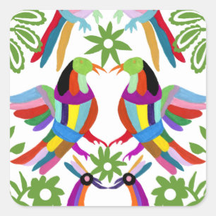 Modern Otomi Design III Square Sticker
