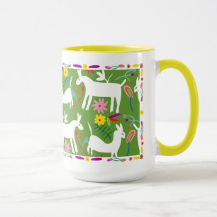 Modern Otomi Design Llama Donkey Design Mug