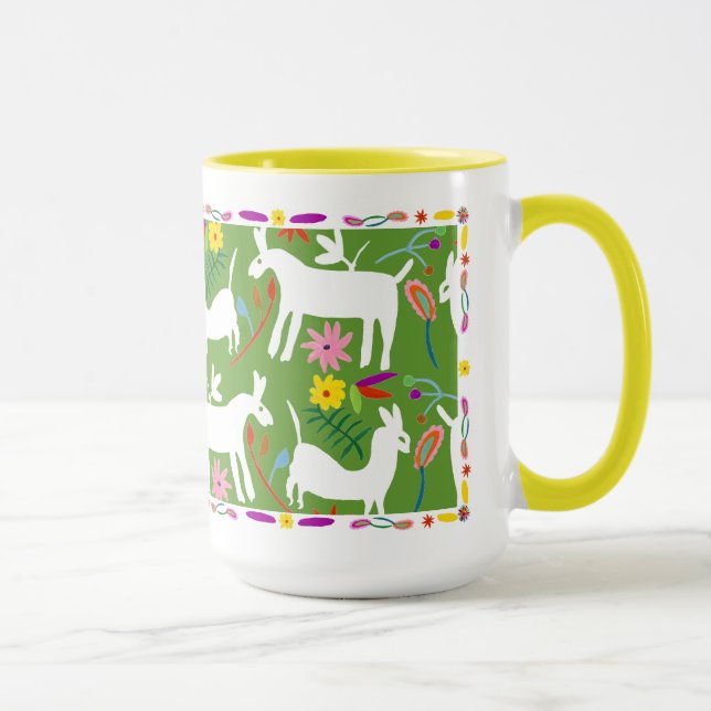 Modern Otomi Design | Llama Donkey Design Mug (Right)