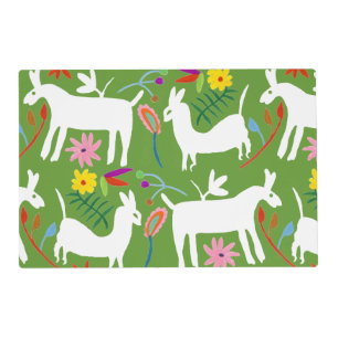 Modern Otomi Design Llama Donkey Design Placemat