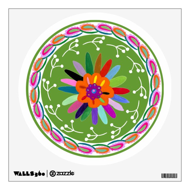 Modern Otomi Design Wall Decal (Front)