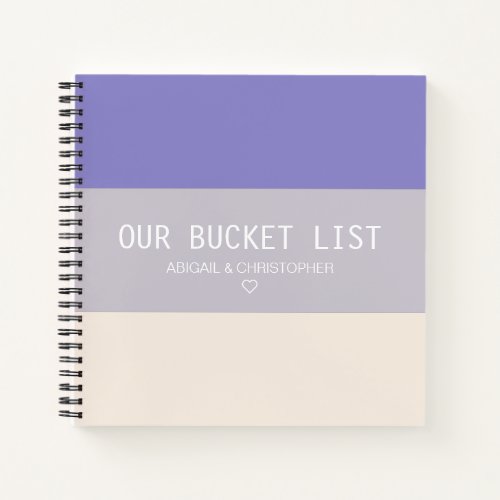 Modern Our Bucket List Couple Keepsake Journal