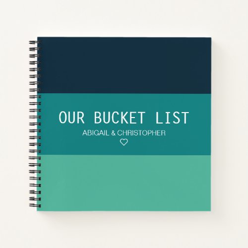 Modern Our Bucket List Couple Keepsake Journal
