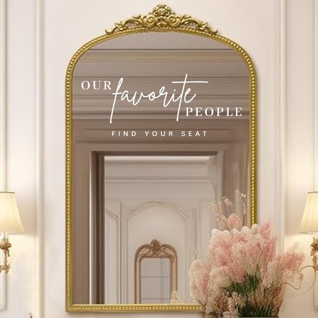 Modern Our Favorite People Wedding Mirror Decal (Creator Uploaded)
