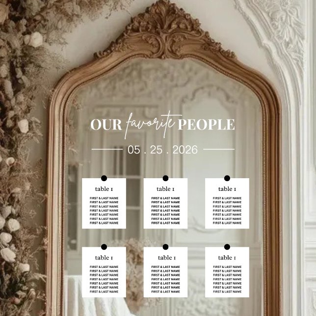 Modern Our Favorite People Wedding Mirror Decal (Creator Uploaded)