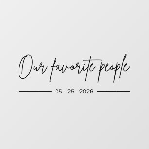 Modern Our Favorite People Wedding Mirror Decal