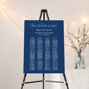 Modern "Our Favorite People" Wedding Seating Chart Foam Board