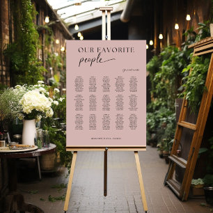 Modern Our Favorite People Wedding Seating Chart Foam Board
