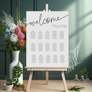 Modern Our Favorite People Wedding Seating Chart Foam Board