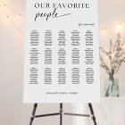Modern Our Favorite People Wedding Seating Chart