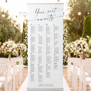 Modern Our Favorite People Wedding Seating Chart  Retractable Banner