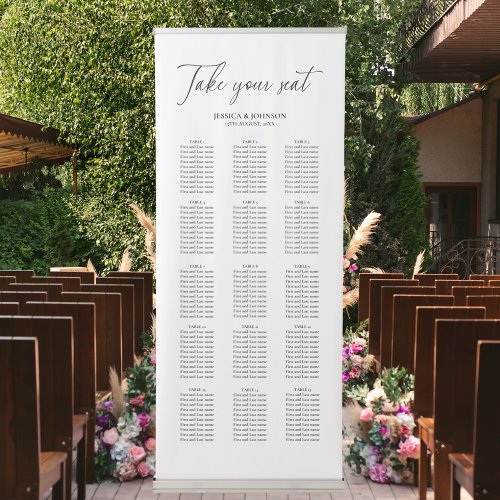 Modern Our Favorite People Wedding Seating Chart Retractable Banner