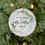 Modern Our First Christmas As Mr & Mrs Photo Ceramic Ornament