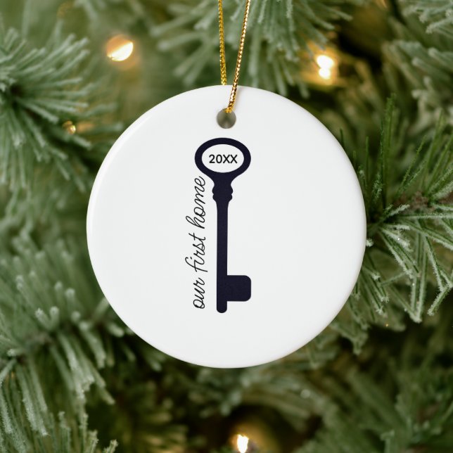 Modern Our First Home Christmas Ornament (Tree)