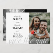 Modern | Our Story | Favorite Dates | 2 Photo Save The Date (Front/Back)