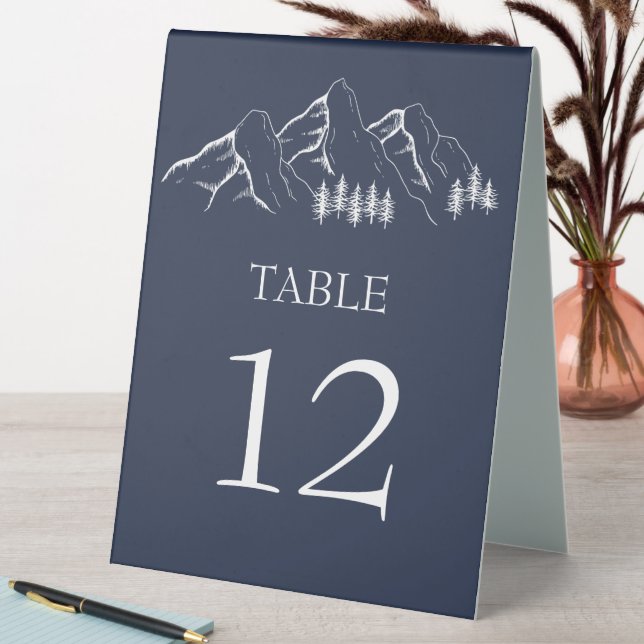 Modern Outdoor Mountain Pine Tree Table Number Table Tent (In SItu (Table))