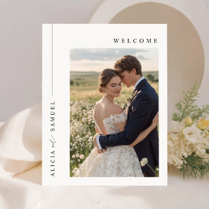 Modern Outdoor Photo Wedding Welcome Foam Board